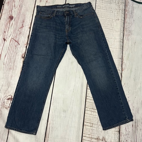 OLD  NAVY men’s FAMOUS JEANS straight droit size 36x30 GUC 90s, y2k - Picture 1 of 14